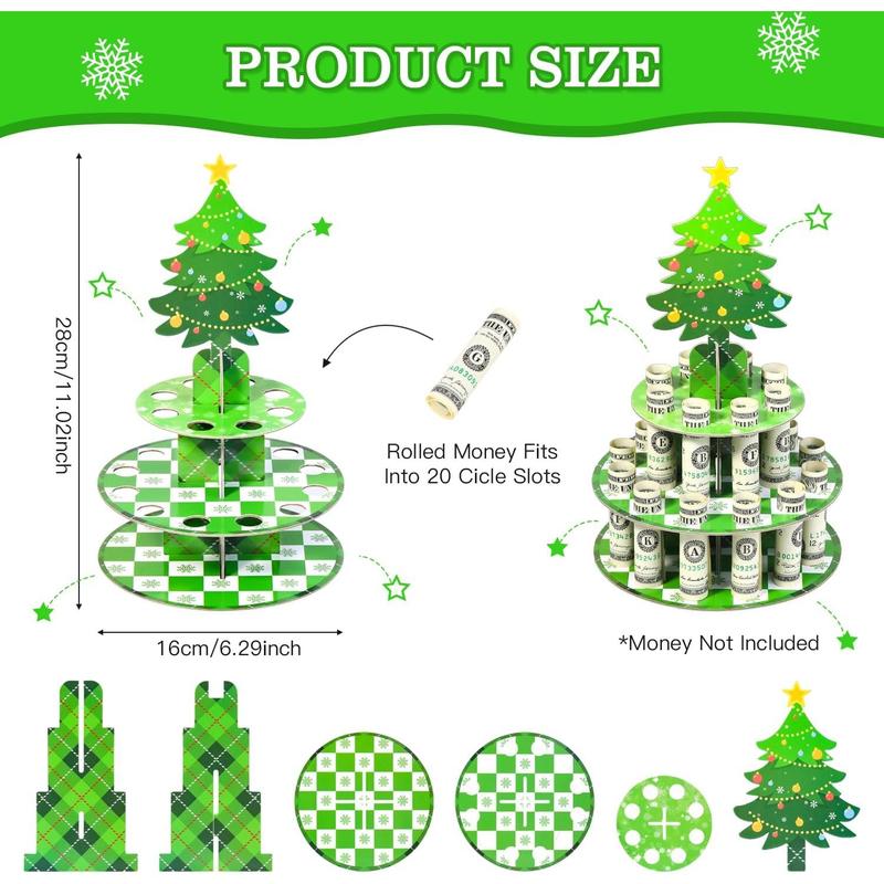 Christmas Money Holder for Cash Gift, Christmas Gifts Money Box Cash Cake for Christmas Gift Xmas Money Gift (Christmas Tree) Lightweight