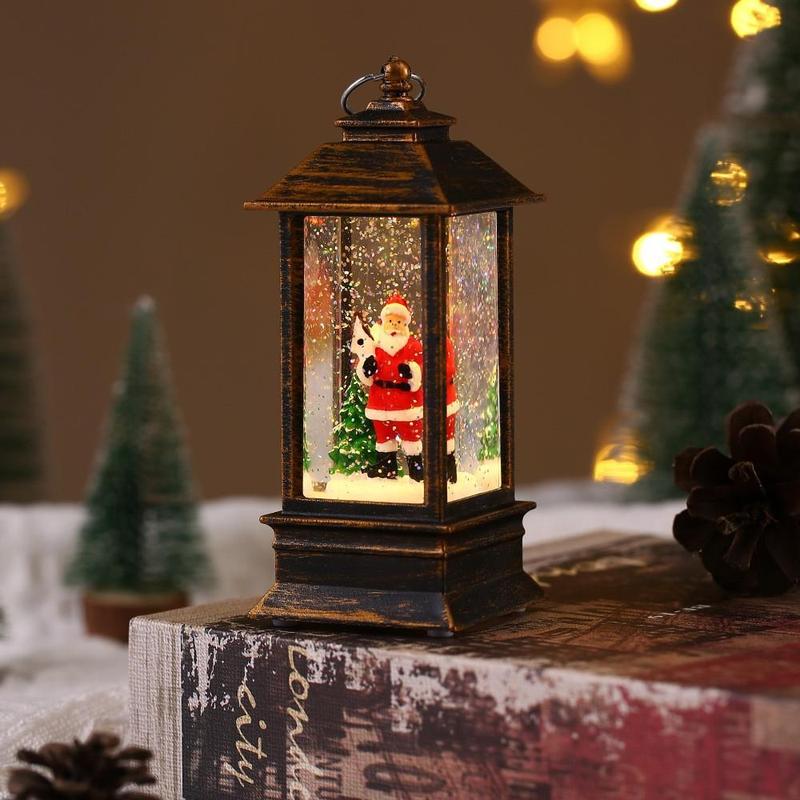 Christmas Themed Water Injection Lamp, Creative Tabletop Decoration, Festive Gift Light, Ambient Light for Home Party Decoration