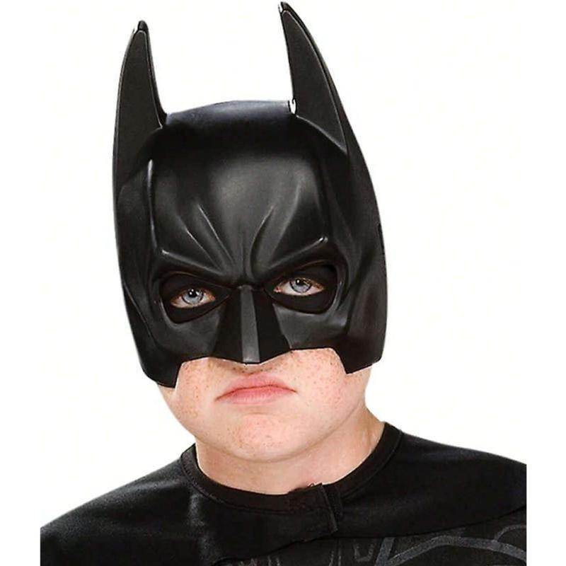 Party Bat Mask Cosplay Superhero Half Face Mask PVC Black Headpiece Role-Play Props Halloween Masquerade