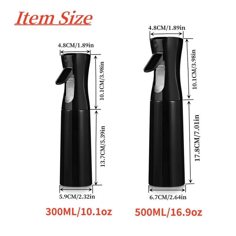 300ml 500ml Hair Spray Bottle, Fine Mist Spray Bottle for Hair, Heatless Hair Styling Tool for Salon, Barber, Multipurpose Spray Empty Bottle for Home, Hair Products, Christmas Gift