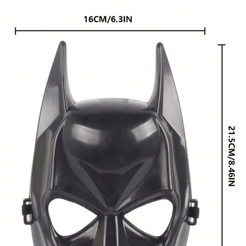 Party Bat Mask Cosplay Superhero Half Face Mask PVC Black Headpiece Role-Play Props Halloween Masquerade