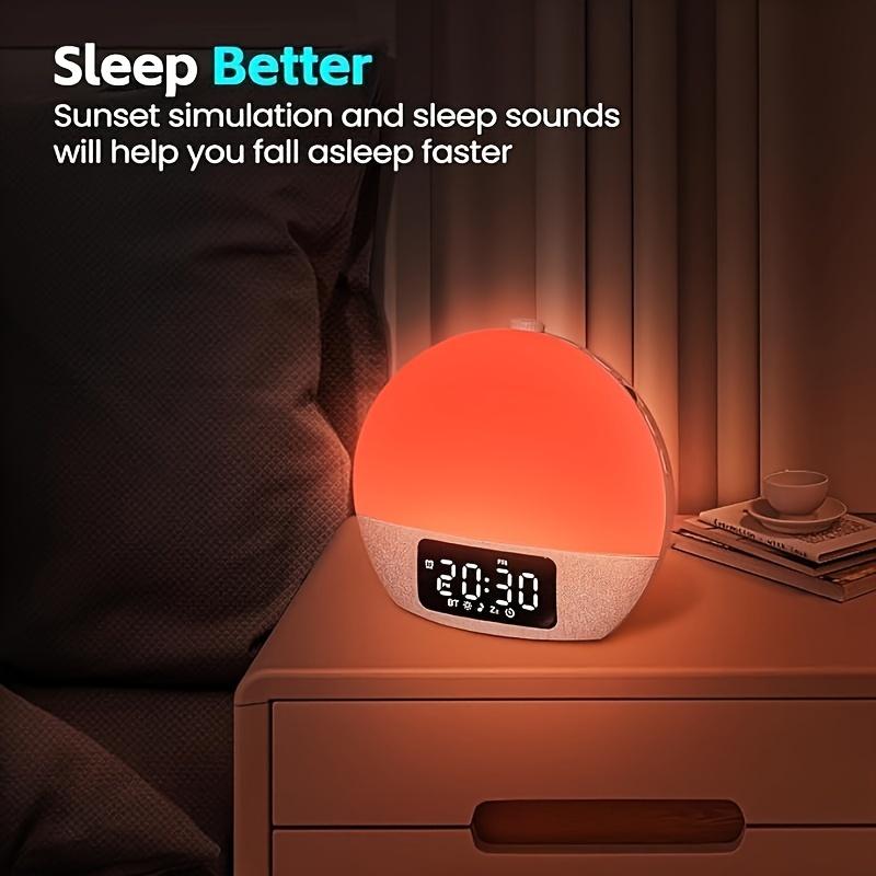 hatch alarm clock Sunrise Alarm Clock With White Noise Wake-up Light, 25 Soothing Sounds, 17 Night Lights, Wake-up Light Alarm Clock, Suitable For Bedrooms And Heavy Sleepers