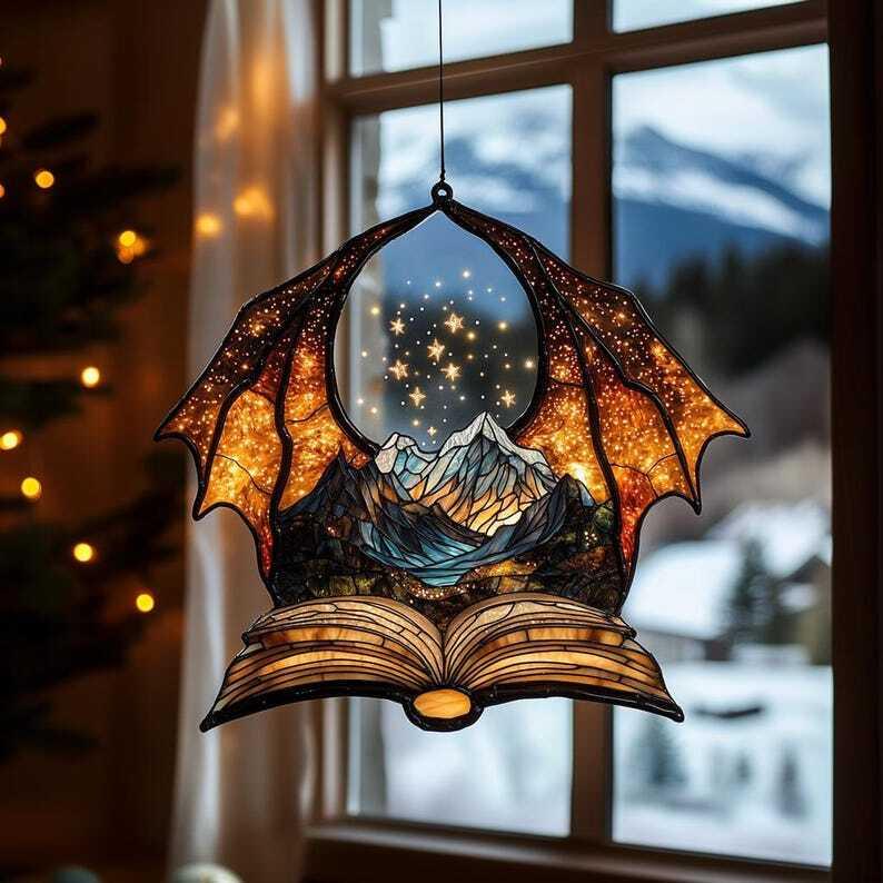 Night Court Suncatcher Ornament, Night Court Acrylic Window Hanging, Fantasy Book Reader Gift, Book Lover Gift, Bookish Gift,Bookshelf Decor