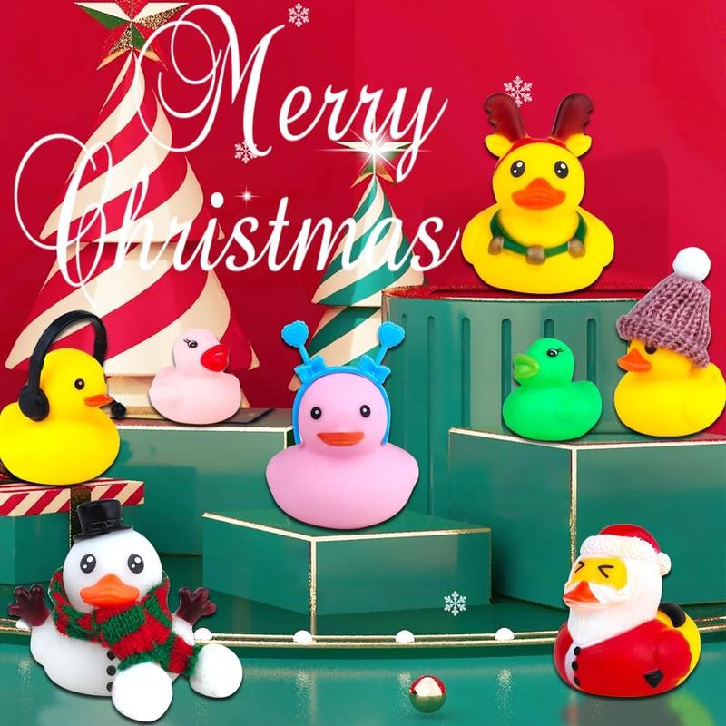 2024-24 Rubber Duck Advent Calendar Christmas Blind Box 24 Days Christmas Countdown Calendar Duck Blind Box Creative Christmas Party Gift Christmas Advent Calendar Suitable for Toddler Boys Girls Gift