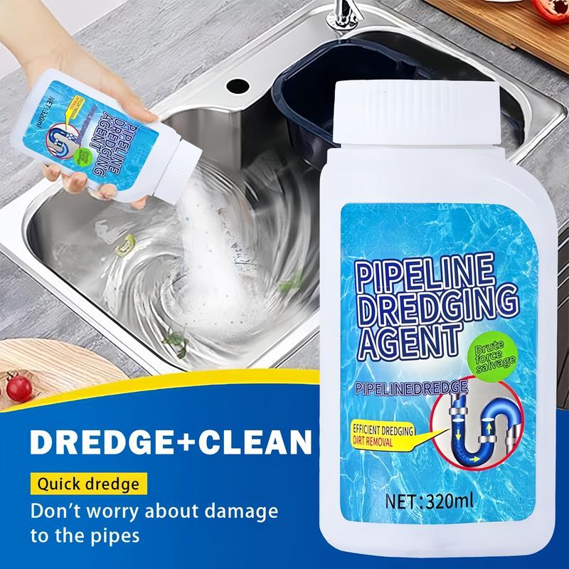 Powerful Pipe Dredging Agent for Kitchen and Toilet Pipelines - Dissolves 200+ Blockages and Kills 99% of Bacteria