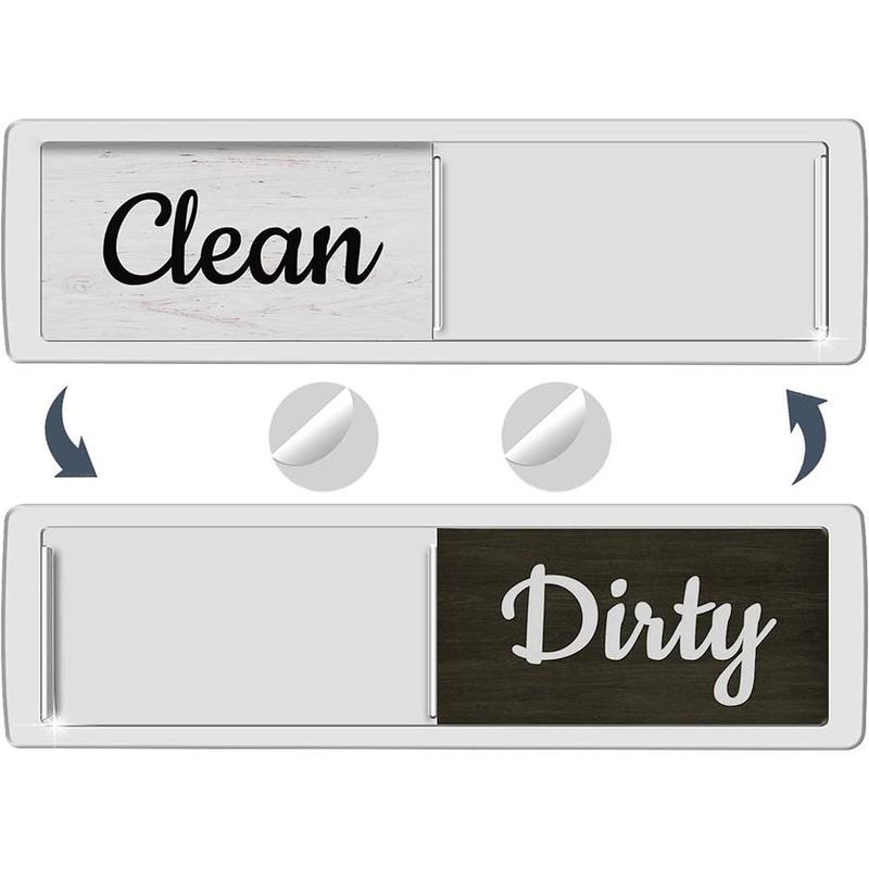 Dishwasher Magnet, 1 Count Clean Dirty Sliding Magnet Sign, Farmhouse Rustic Wooden Design Dishwasher Magnet, Kitchen Decoration Supplies