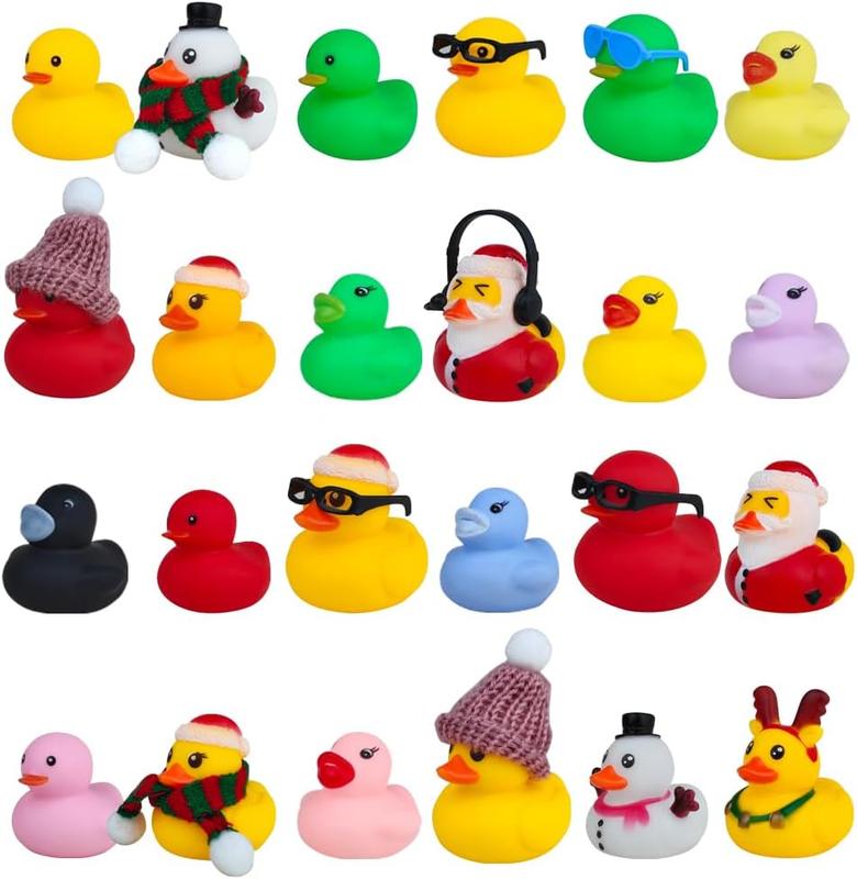 2024-24 Rubber Duck Advent Calendar Christmas Blind Box 24 Days Christmas Countdown Calendar Duck Blind Box Creative Christmas Party Gift Christmas Advent Calendar Suitable for Toddler Boys Girls Gift