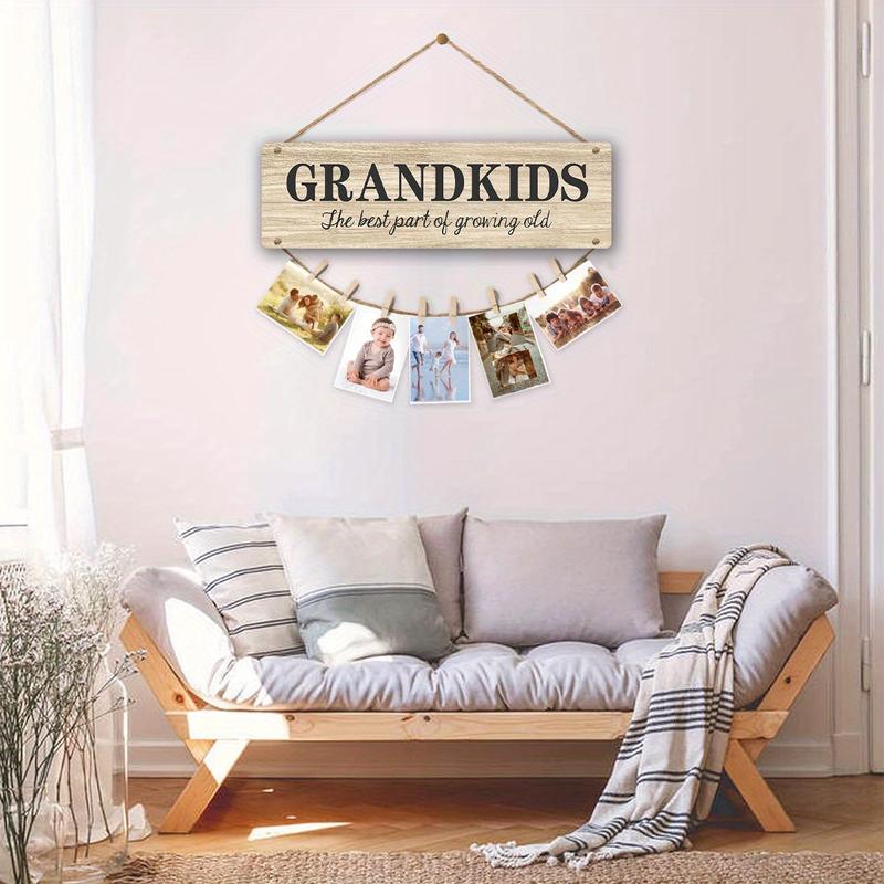 Heartfelt Connections - Grandparents Photo Holder, United in Love Design - Perfect Christmas or Birthday Gift for Grandma & Grandpa from Adoring Grandkids Decor Hanging Decor Hanging Decor Hanging