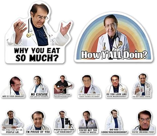 12 Pack Dr Now Magnets - Funny Dr. Nowzaradan Fridge Magnet - Motivational Diet Helper - Cute Fun Magnetic Accessories for Refrigerator & Car - Decor