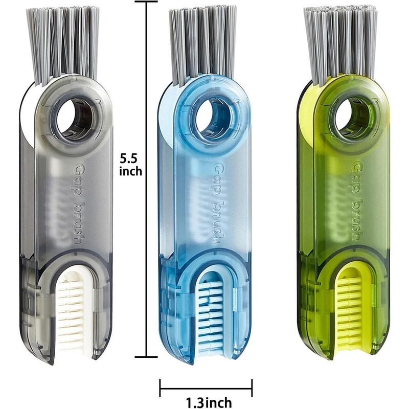 3 Pack 3 in 1 Multifunctional Cleaning Brush, Water Bottle Cleaner Brush 3 in 1 Cleaning Brush for Water Bottles, Cup, Home Kitchen Cleaning Tools