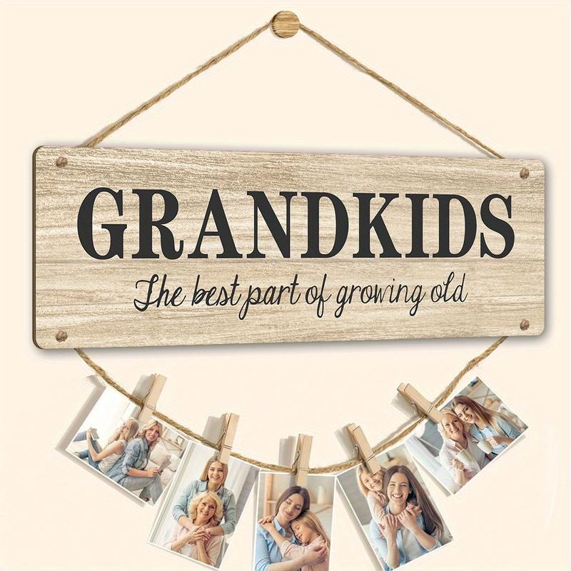 Heartfelt Connections - Grandparents Photo Holder, United in Love Design - Perfect Christmas or Birthday Gift for Grandma & Grandpa from Adoring Grandkids Decor Hanging Decor Hanging Decor Hanging