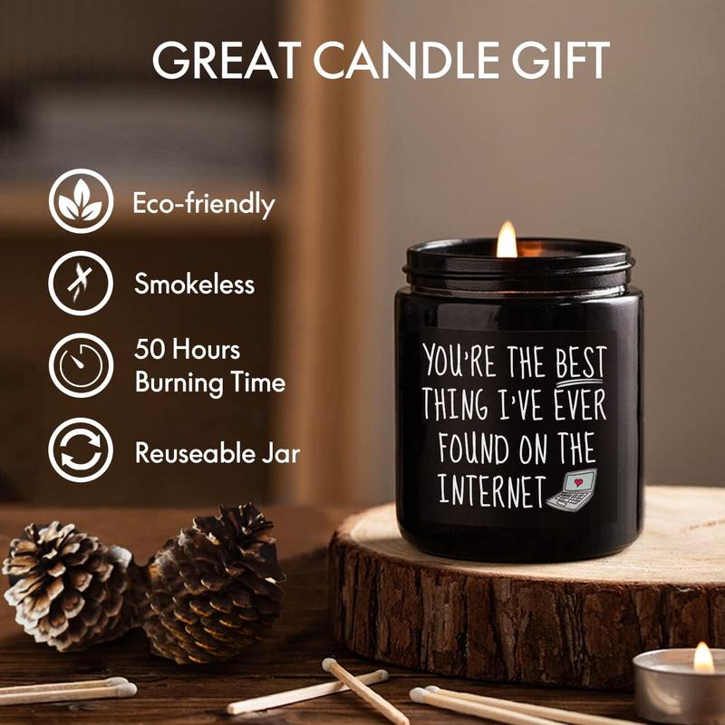 Gifts for Men, Funny Anniversary Romantic Gift for Him Boyfriend Husband, Valentine's Day Gifts, Christmas Gifts, Birthday Gifts for Men Him BFF Friend, Best Online Dating Present, Scented Candle