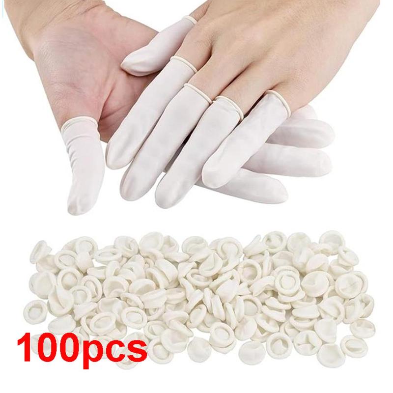 Disposable Finger Protector Gloves (100pcs), White Disposable Finger Protector Gloves, Finger Protector for Home Care, Sports, Industrial, Beauty, Pet