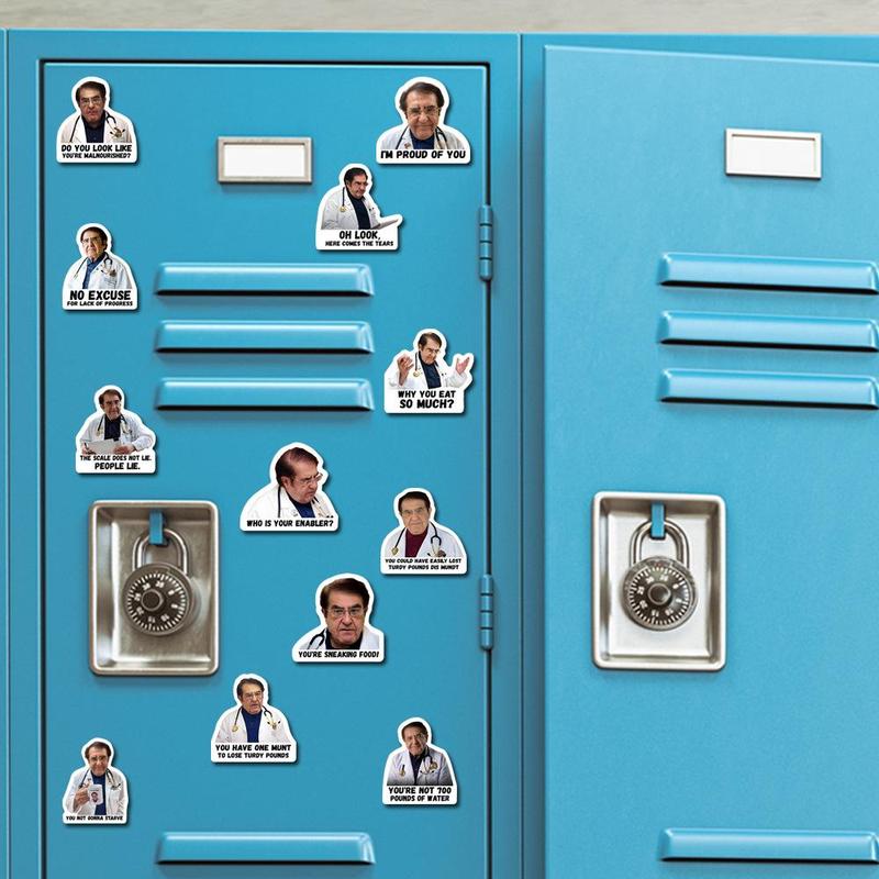 Creative Doctor Designed DIY Sticker, 5 6 12pcs Creative Magnetic Fridge Sticker, Decorative Sticker for Home Kitchen, Home Accessories