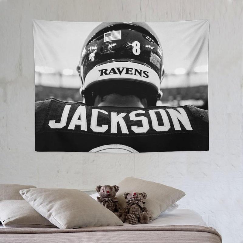 Rugby Player Lamar Jackson Tapestry Wall Tapestry Art Picture Print Modern Family Bedroom Decor Tapestries