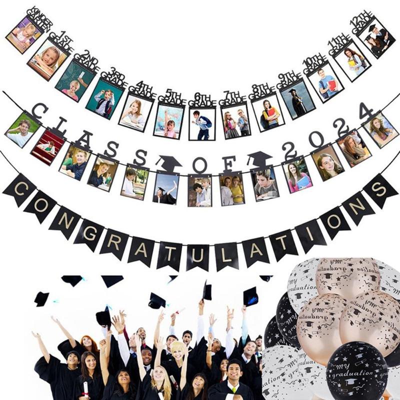 Graduation Photo Banner, 1 Count Graduation Party DIY Photo Banner, Party Decoration Supplies, Party Decor Backdrop