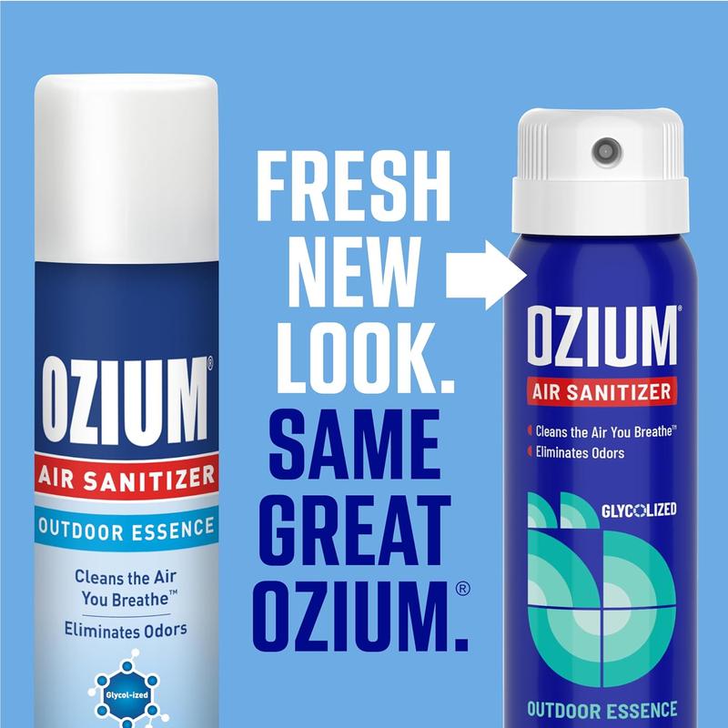 Ozium Spray 3.5 Oz. Air Sanitizer & Odor Eliminator for Homes, Cars, Offices and More, Outdoor Essence Scent, 2 Pack ozium spray