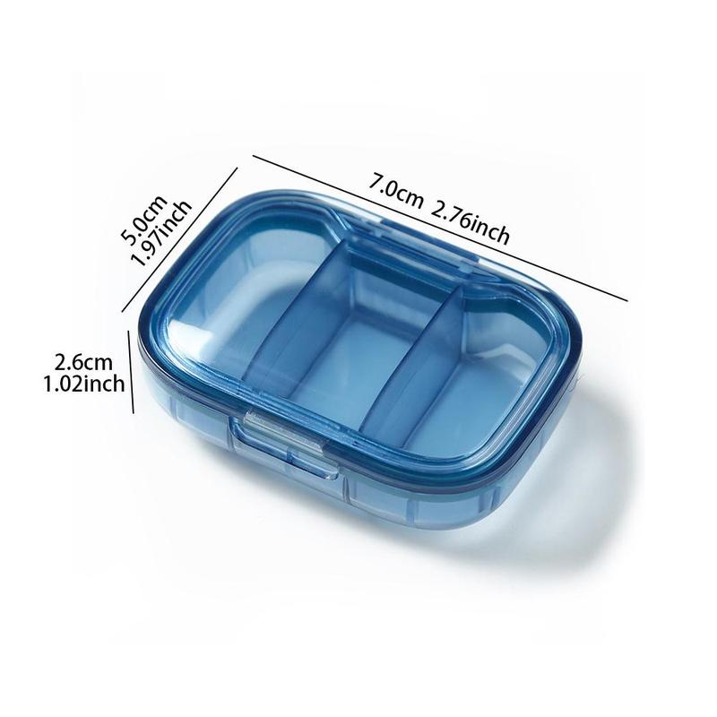 Portable Mini Pill Box, 1 Count Multi-grid Pill Storage Box, Pill Organizer, Food Storage Container for Home Kitchen, Kitchen Accessories