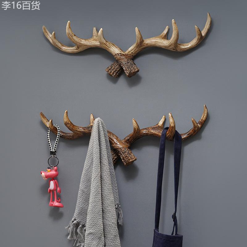 1pc Rustic Deer Antler Wall Hook Rack - Durable Coat & Hat Hanger with Key Organizer - Fashionable Scarf, Towel & Cap Holder for Home Decor Hangable