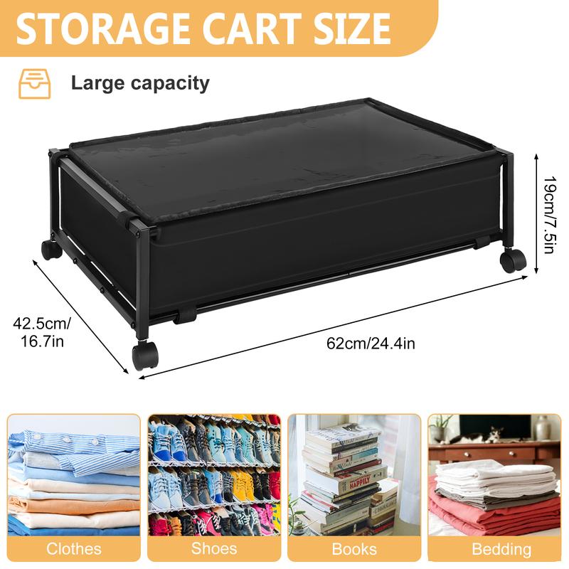 2Pack Under Bed Storage with Wheels,30.71*17.13*6.5 Inches Foldable Underbed Storage Containers Organizers Bins for Clothes Shoes Blankets Sweater (Grey)