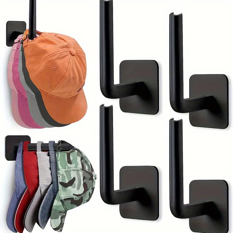 8 4 Pieces Self-Adhesive Hat And Towel Storage Hooks - Space Saving Organizer For Entryway, Bathroom, Bedroom - Hole-Free And Multi-Functional Household Hooks