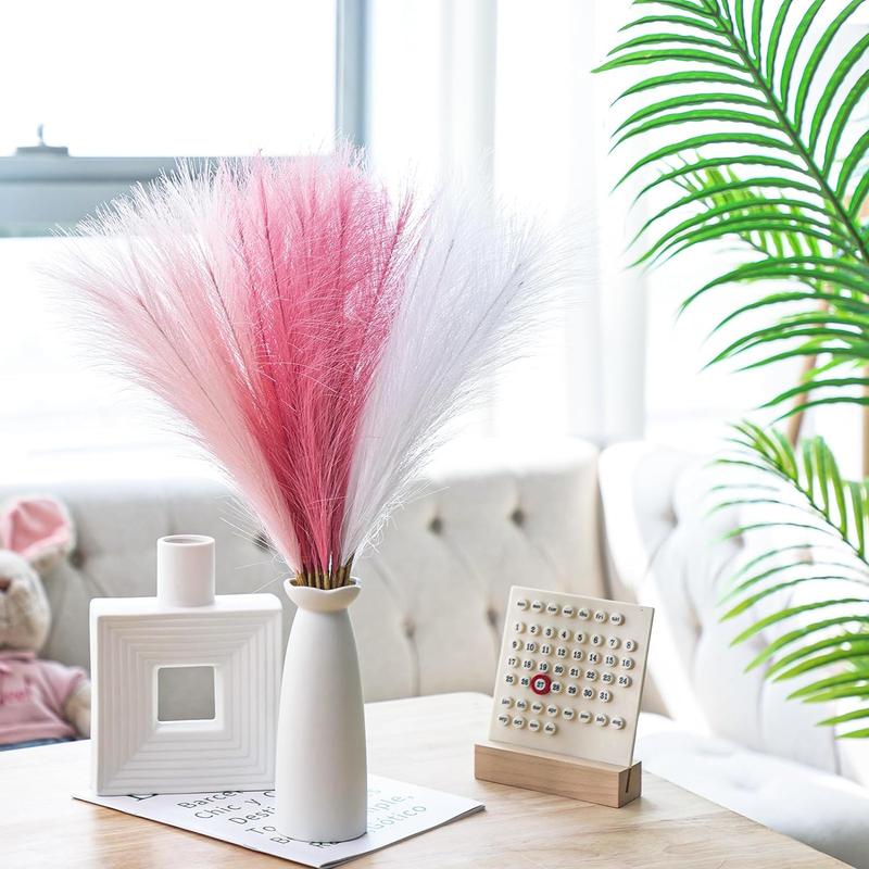 36 count Pink Pampas Grass fruit flower plants decorative ornaments Decor 21 Inch Faux Home Decor, Artificial Tall Blush, for Short Vase Filler Room Decoration, Wedding Centerpieces Party Decorations interior