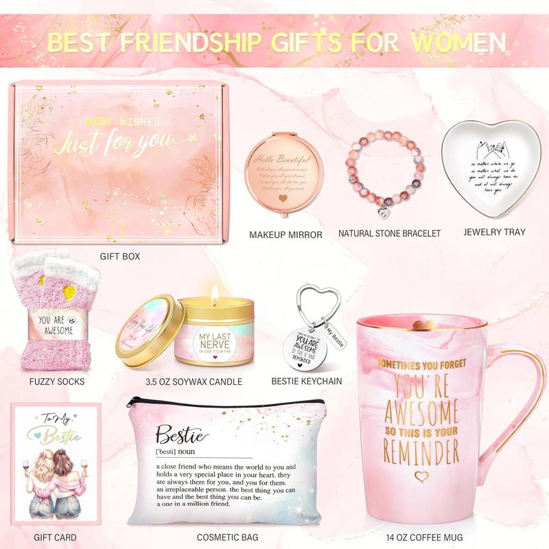 Birthday Gifts for Women  Friends Gifts for Women Happy Birthday Gifts baskets for BFF Bestie Friendship Gifts Sister Gifts from Sister Christmas Gifts