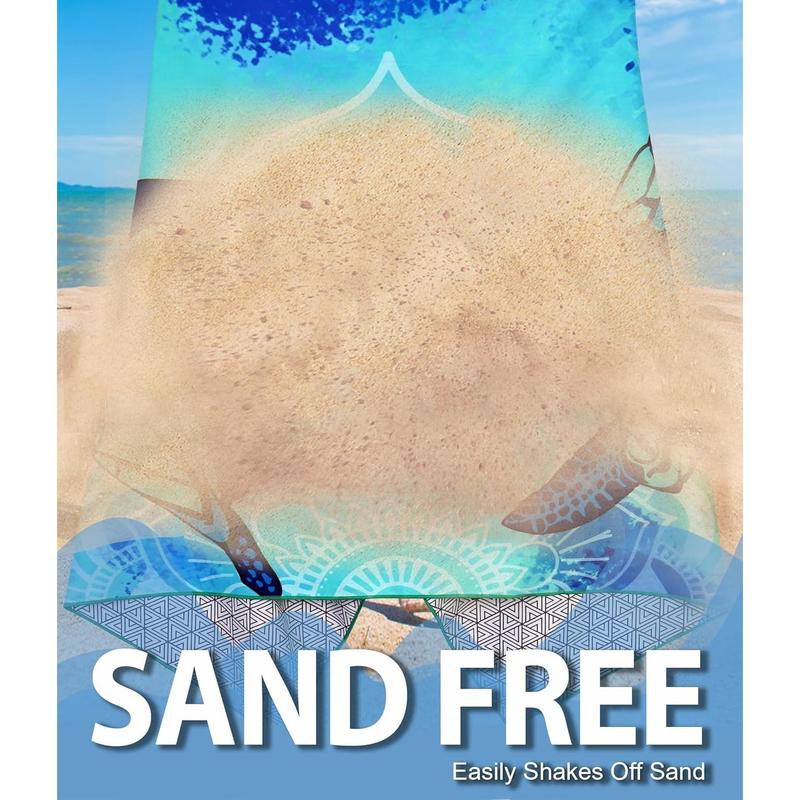 Microfiber Beach Towel – Quick Dry Lightweight Sand Free Oversized Large Towel Accessories Travel Must Have Swim Pool Yoga Camping Gear Summer Cruise Ship Essentials Cloud Compact Sandproof Item Gift