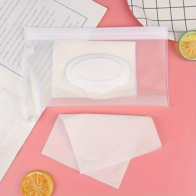 Clear Wet Wipes Storage Bag, 1 Count Reusable Wet Wipes Pouch, Wet Wipes Dispenser, Home Organizer for Travel, Camping, Outdoor