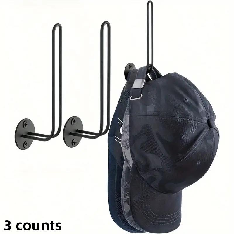 L-shaped Hat Storage Rack, 3 Counts Wall Mounted Hat Holder, Household Hat Organizer for Bedroom, Kitchen, Office, Home, Home Organizer