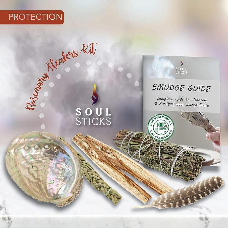 Beginners Rosemary Sage Smudge Kit with Smudge Guide