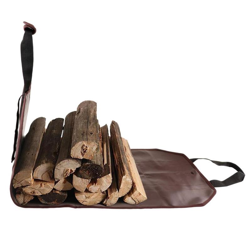 Firewood Bag Carrier, Extra Large Wood Bag for Firewood,Water Resistant Carrying Bag with Padded Handles & A Handy Side Pocket-39x18for Home Organiser