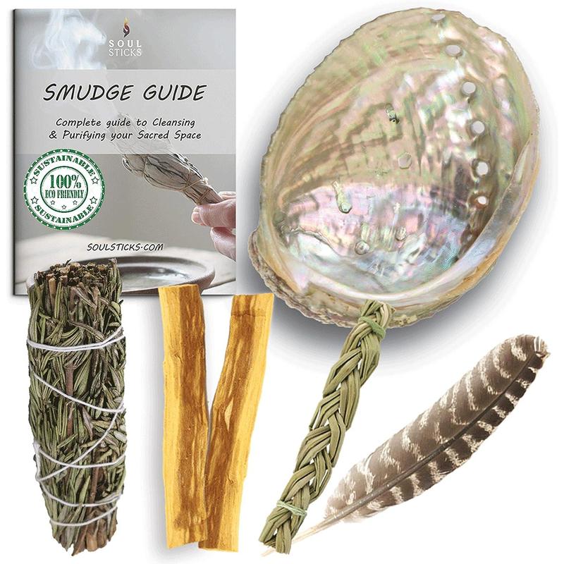 Beginners Rosemary Sage Smudge Kit with Smudge Guide