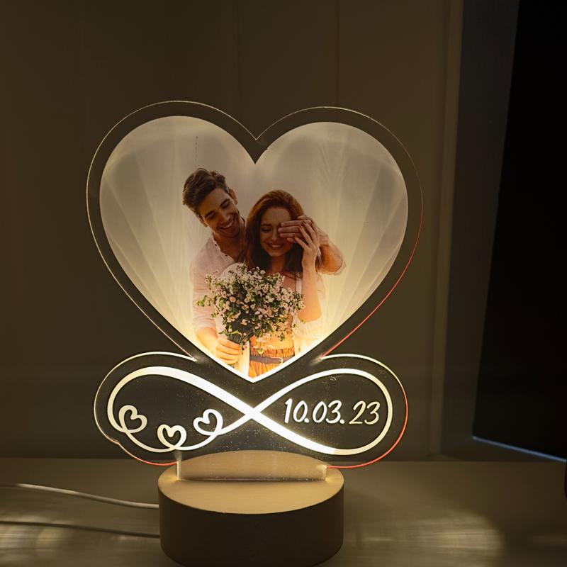 Personalized Photo Heart Stand With Date, Valentine's Day Gifts, Couple Gifts, Anniversary Gifts, Custom Picture Frame, Couple Picture Stand