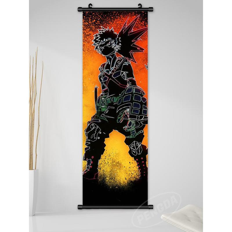 My Hero Academia Wall Art Canvas Anime Pictures Midoriya Izuku Painting Print Bakugou Katsuki Poster Hanging Scrolls Home Decor Room Ornaments