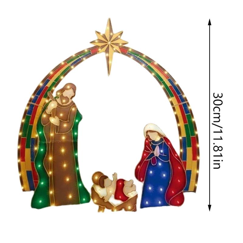 Outdoor Christmas Decorations Lighted Outdoor Nativity Set For Yard Jesus Nativity Scene Christmas Decorations Outside Photo Ornaments