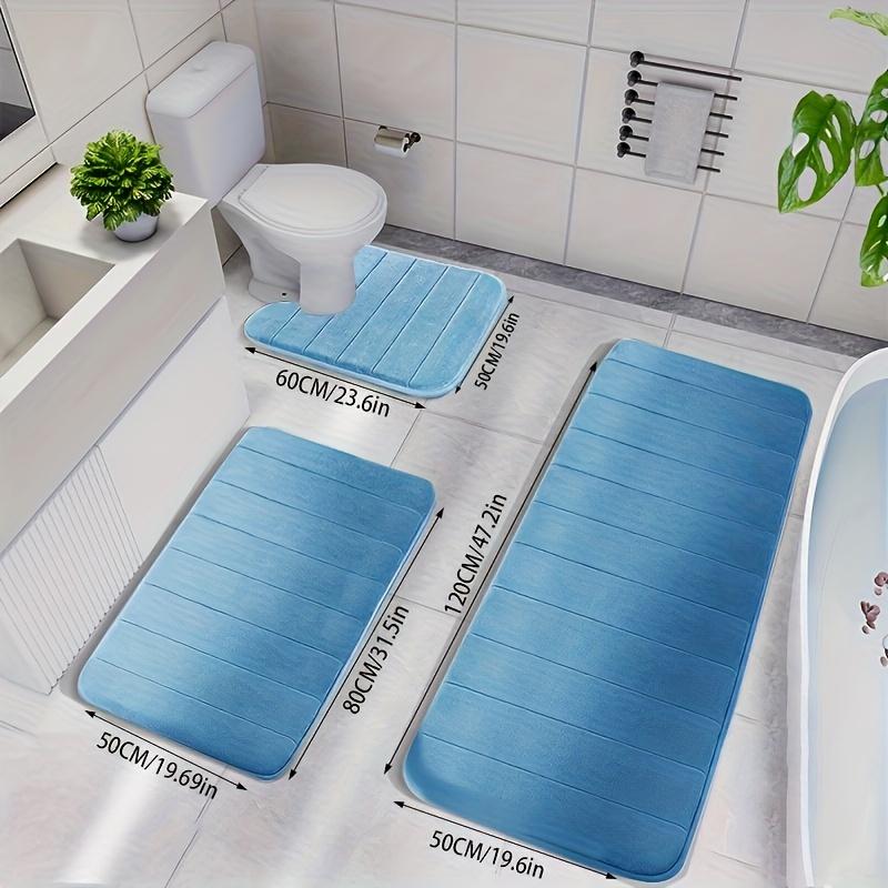 3 memory tampons bath mat, fast-absorbing bath mat, non-slip thickened bath mat, machine washable carpet, soft and comfortable, shower room carpet, kitchen carpet, laundry room, bedroom, shower, interior mat, bathroom accessories