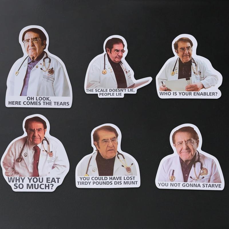 6 Pcs Doctor Phrase Magnets, Cute Meme Quote Funny Fridge Magnets for Home Kitchen Office, Adults Inspirational Refrigerator Magnets for Diet Control