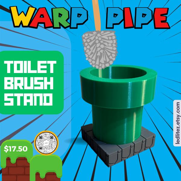 LEDLitez CO  |  Mario Inspired Toilet Brush Stand  |  Elevate Your bathroom Game!