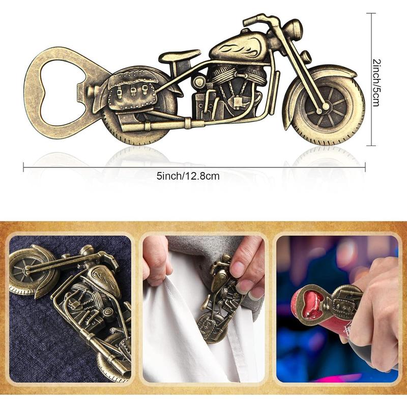 Motorcycle Beer Gifts for Men, Father's Day Gifts for Dad, Vintage Unique Motorcycle Beer Bottle Opener Birthday Gifts for Him Dad Husband Boyfriend, Father's Day Gifts from Daughter Son Wife