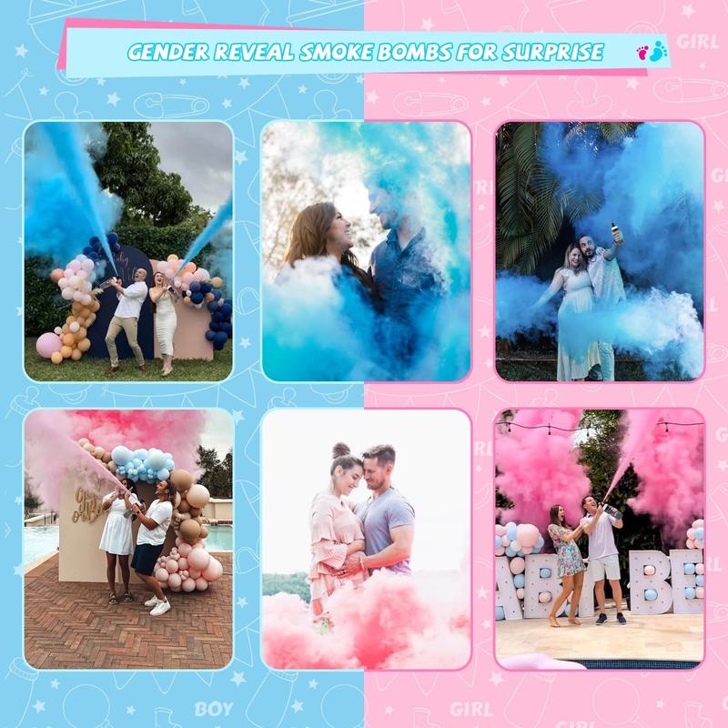 Gender Reveal Fire Extinguisher 2 Pack Blue Extinguisher Smoke Bombs for Boy Gender Reveal Ideas Baby Boy Reveal Party