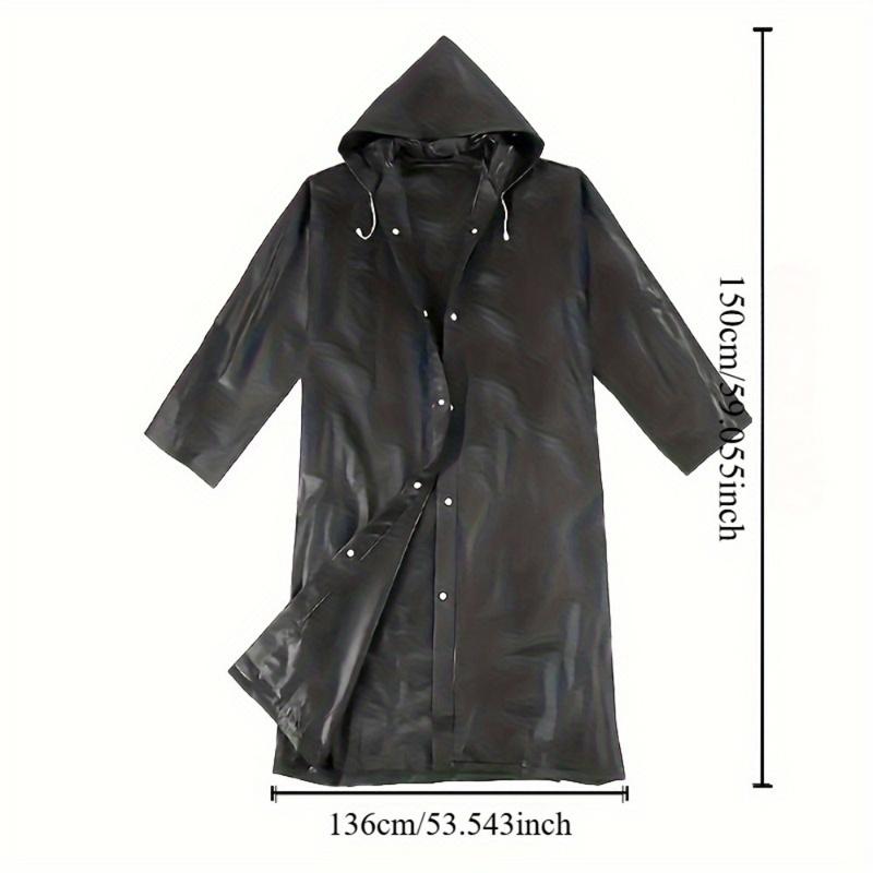 Adult Waterproof Long Raincoat with Hood-Suitable for Hiking, Fishing and Climbing