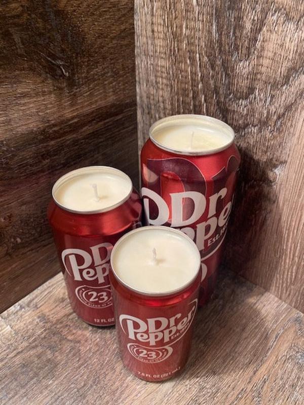 Dr Peppers Soy Candle | Hand Poured Dr Peppers Soda Can Candle | Custom Scented Soda Pop Candle