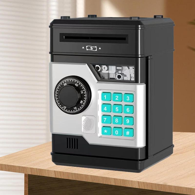 Room Decor Fingerprint ATM Machine Design Piggy Bank, Creative Money Saving Box, Home Decor for Living Room Bedroom Office [Battery Required, without Battery]