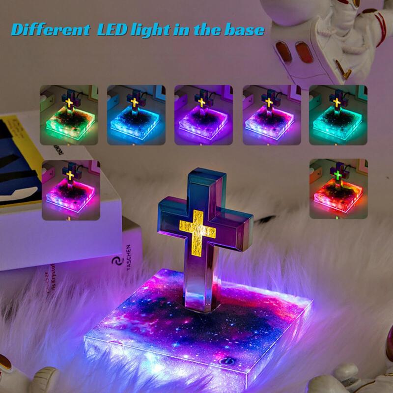 Handmade Maglev Cross Lamp - Decorative Floating Bible Night Light for Homes and Hotels