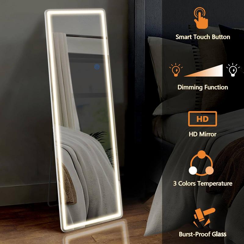 Full Length LED Mirror with Stand, 64