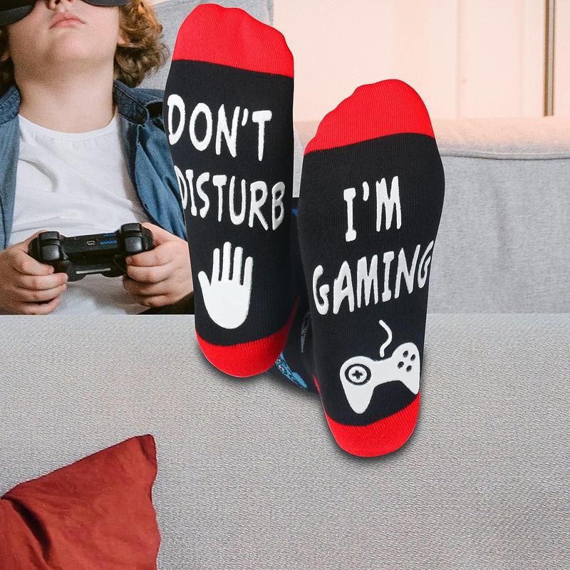 Do Not Disturb I'm Gaming Socks,Boy Gifts Ideas,Men Gifts For Christmas,Funny Gamer Socks Gifts for Men,Him,Dad,Sons,TeenBoys