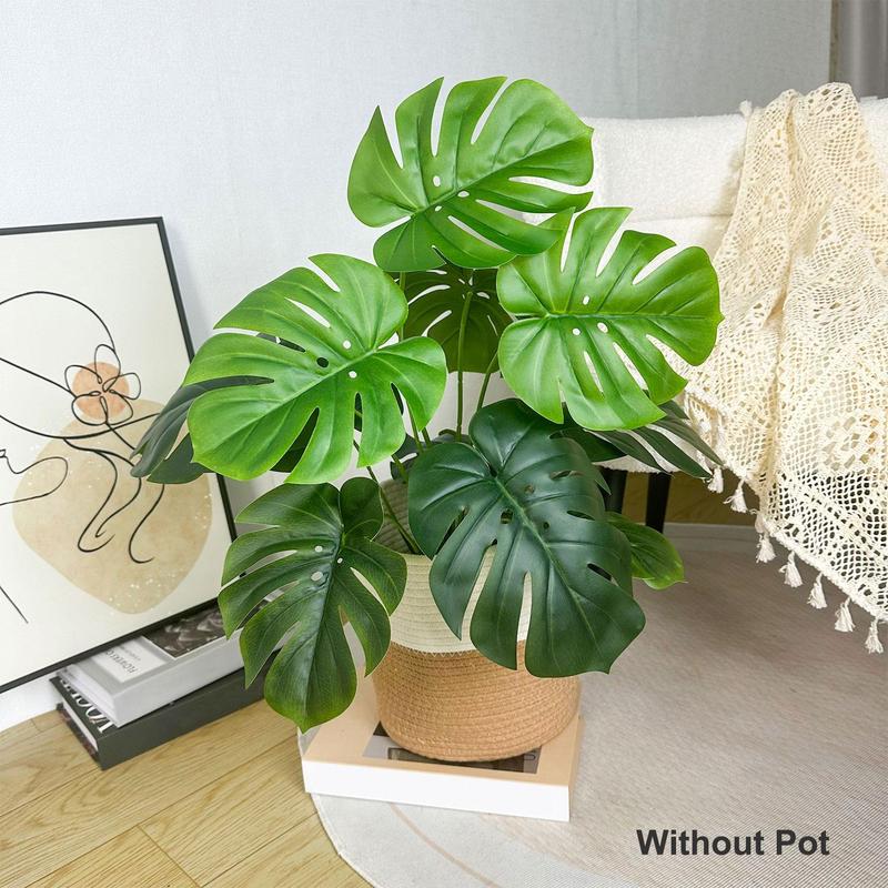 Artificial Monstera Plant without Pot, 1 Count Fake Tropical Plant, Faux Plant for Home Office Decor, Home Decor Supplies