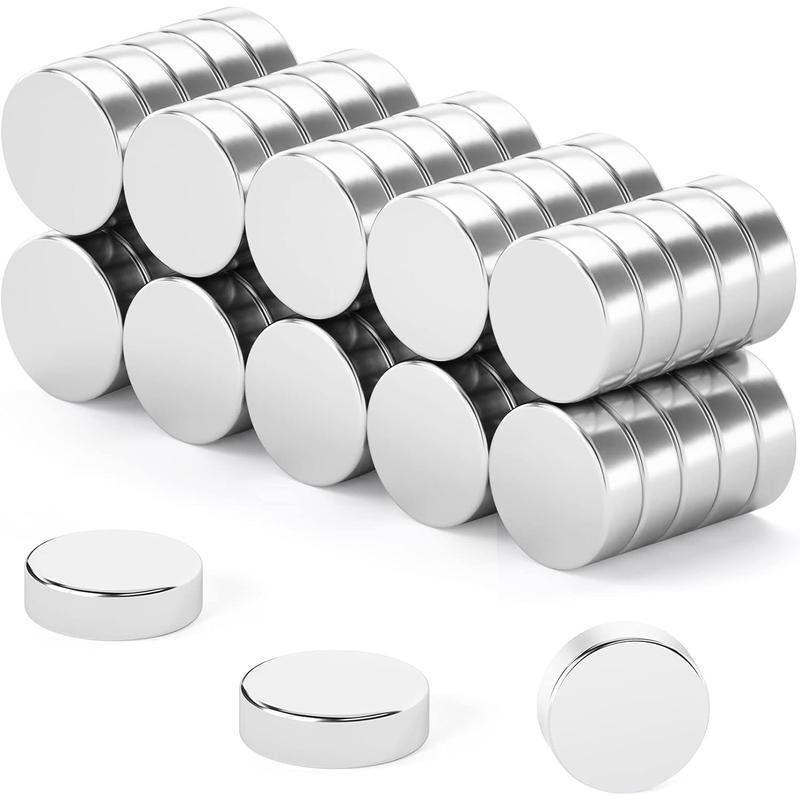 FINDMAG 50 Pieces Magnets for Whiteboard, Small Magnets, Mini Magnets, Tiny Magnets, Fridge Magnets, Magnets for Fridge, Premium Brushed Nickel Refrigerator Magnets, Magnets for Crafts FINDMAG