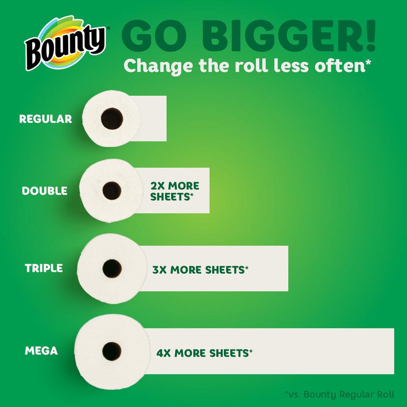 Bounty Select-A-Size Paper Towels, Triple Rolls, White, 135 Sheets per Roll, 12 Count